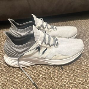 New Balance ROAV White and Gray Athletic Shoes
